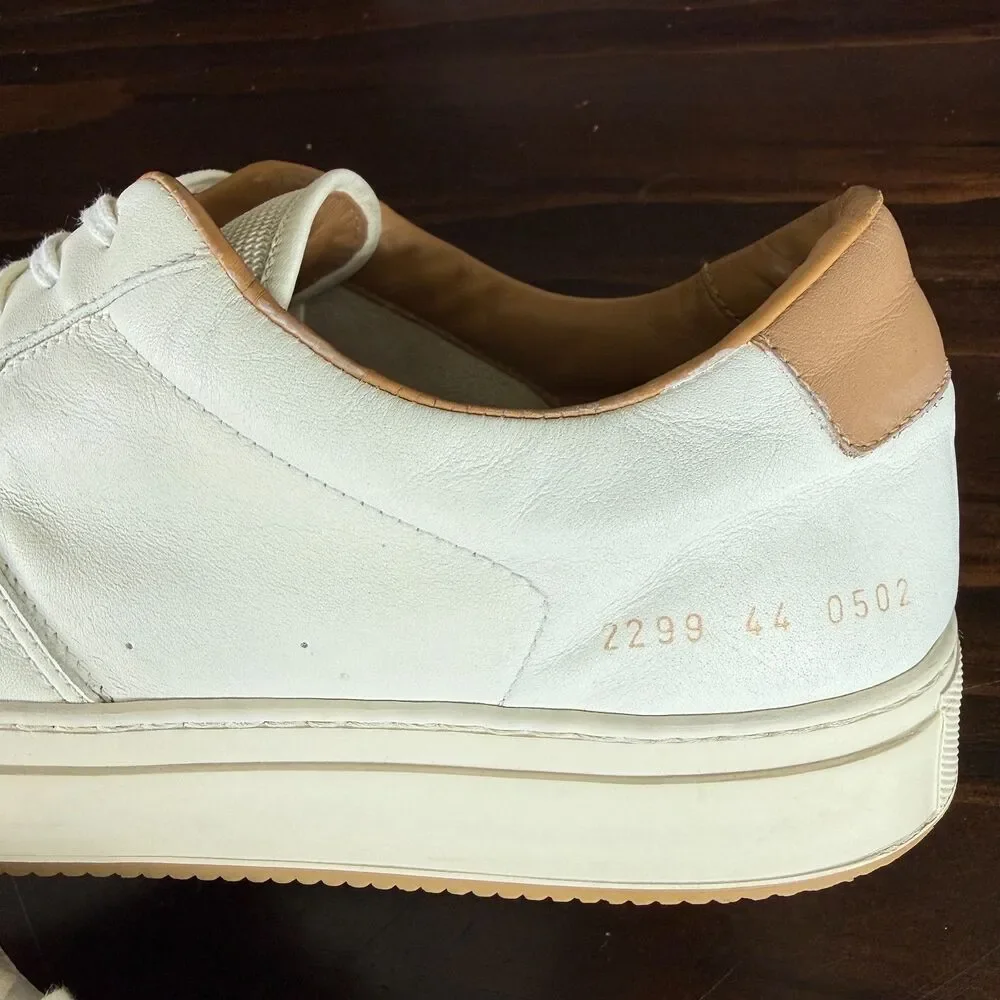 Common Projects Bball Low Sneakers White Leather Men's EU 44/US 11 Made in Italy
